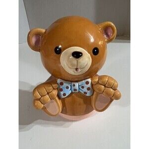 Vintage Enesco Roly Poly Wobble Teddy Bear Piggy Bank​